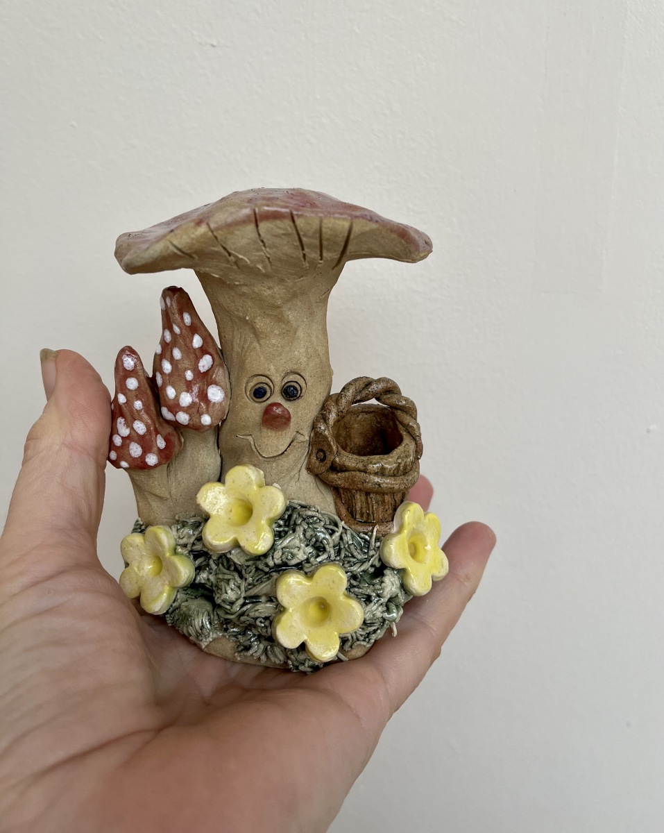 Magic garden mushroom
